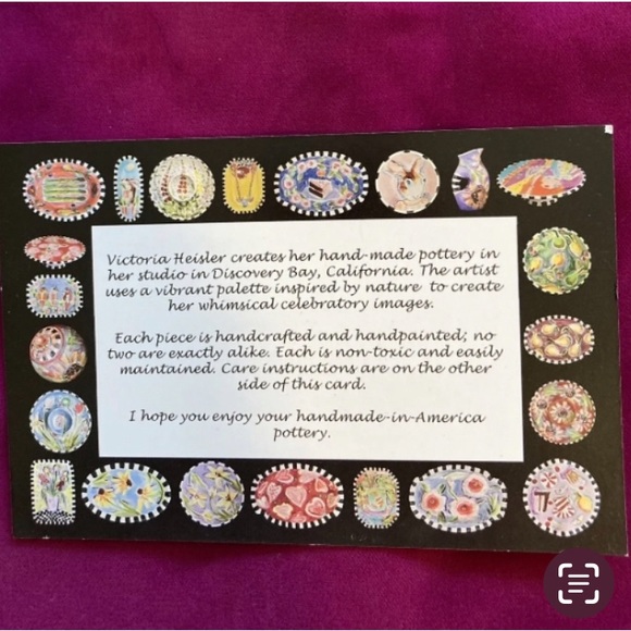 Handmade Ceramic Oval Serving Tray “Dog Dreams ” 12”x8”Original Design - Picture 9 of 13